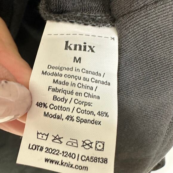 NEW Knix Good To Go Oversized Hoodie Charcoal Grey Size Medium - Picture 8 of 12